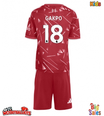 Liverpool Cody Gakpo #18 Replica Home Stadium Kit for Kids 2026-27 Short Sleeve (+ pants)